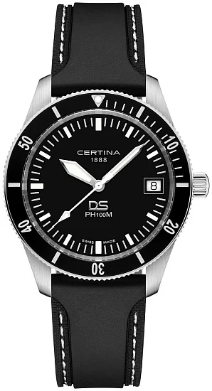 Certina DS PH100M Black Dial Rubber Strap C0444101705000