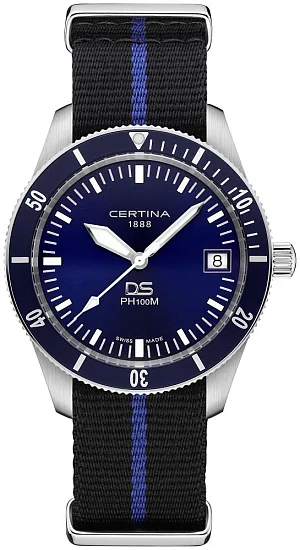 Certina DS PH100M Dark Blue Dial NATO Strap C0444101804000