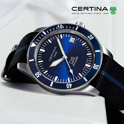 Certina DS PH100M Dark Blue Dial NATO Strap C044.410.18.040.00