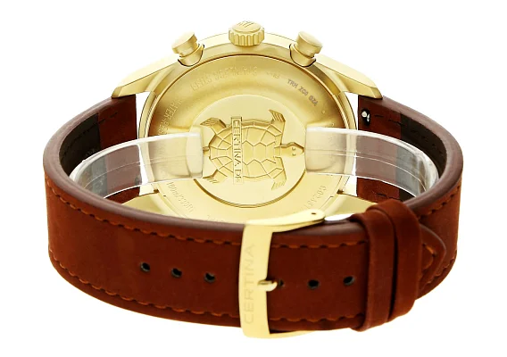 Certina DS Pilot Chrono Green Dial Yellow Gold PVD C024.617.36.092.00