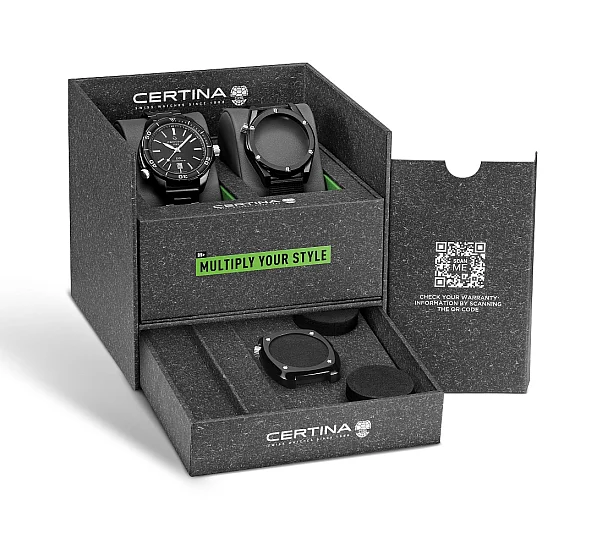 Certina DS+ Plus Exchangable Kit Full Black Set C0414073905100