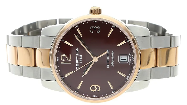 Certina DS Podium Lady Quartz Precidrive Rose Gold PVD C034.210.22.427.00