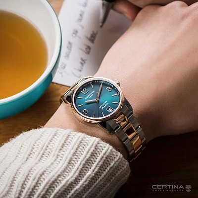 Certina DS Podium Lady Quartz Precidrive Rose Gold PVD C034.210.22.097.00