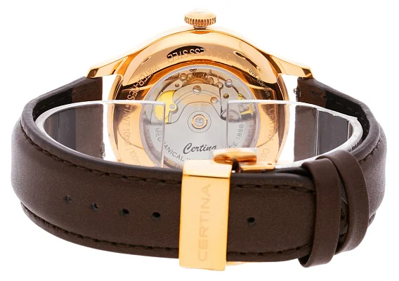 Certina DS Powermatic 80 Brown Dial Brown Leather Strap Rose Gold PVD C038.407.36.087.00