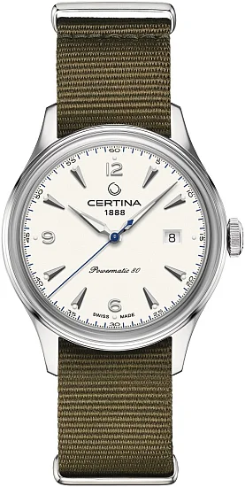 Certina DS Powermatic 80 White Dial NATO Strap C0384071803700