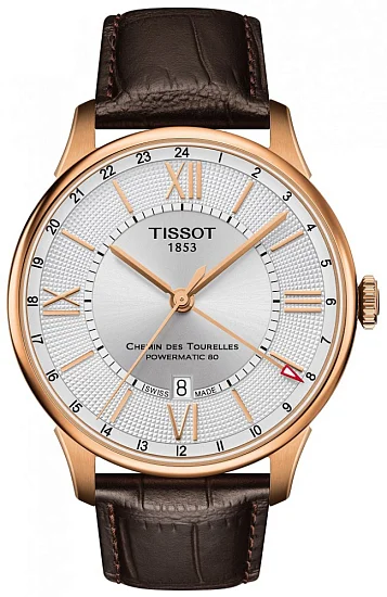 Tissot Chemin des Tourelles Automatic GMT Rose Gold PVD T0994293603800