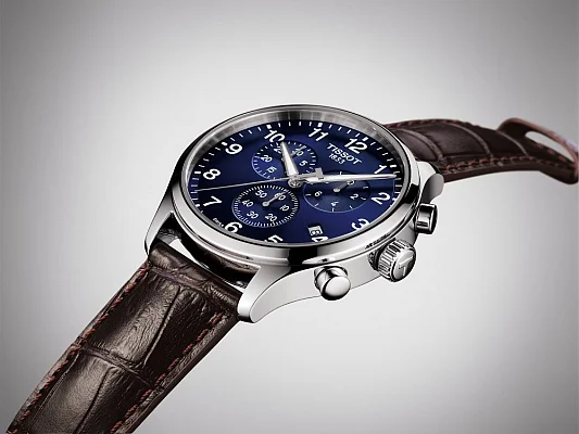 Tissot Chrono XL Classic Brown Strap Blue Dial T116.617.16.047.00