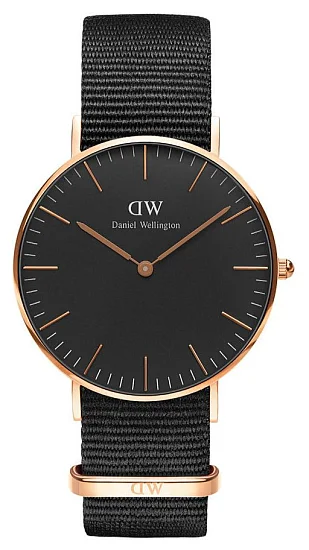 Daniel Wellington Classic Black Cornwall Lady Rose Gold DW00100150