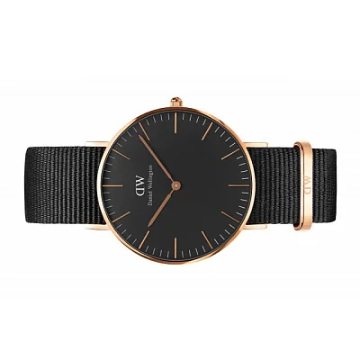 Daniel Wellington Classic Black Cornwall Lady Rose Gold DW00100150