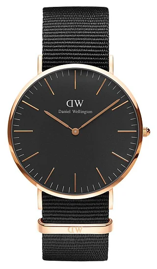 Daniel Wellington Classic Black Cornwall Rose Gold DW00100148