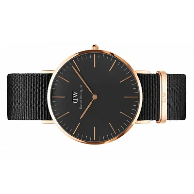Daniel Wellington Classic Black Cornwall Rose Gold DW00100148