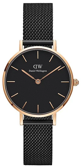 Daniel Wellington Classic Petite Black Ashfield Rose Gold DW00100245