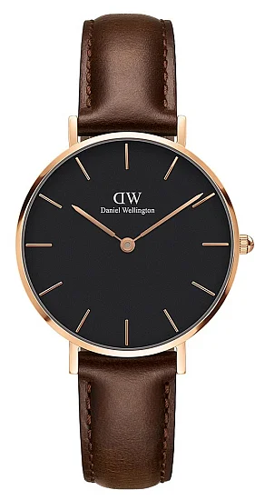 Daniel Wellington Classic Petite Black Bristol Rose Gold DW00100165