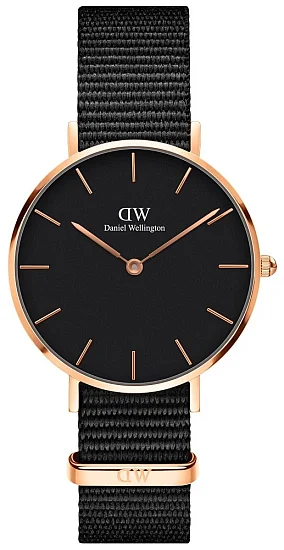 Daniel Wellington Classic Petite Black Cornwall Rose Gold DW00100215