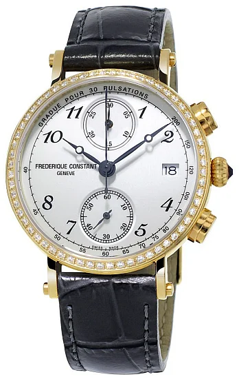 Frederique Constant Classics Chronograph Pulsometer Ladies Diamonds FC-291A2RD5