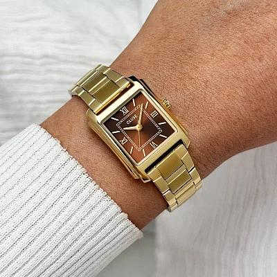 Cluse Anglee Brown Dial Yellow Gold CW16604
