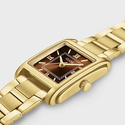 Cluse Anglee Brown Dial Yellow Gold CW16604