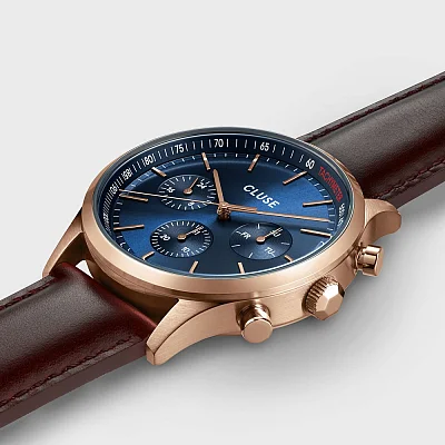 Cluse Antheor Multifunction Rose Gold Deep Blue Dial CW21009