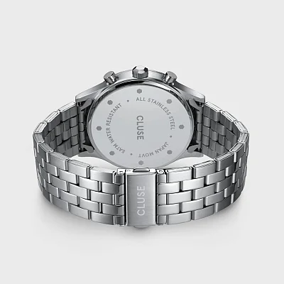Cluse Antheor Multifunction Silver Bracelet Blue Reverse Panda Dial CW21008