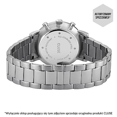 Cluse Aravis Chrono Bracelet Silver Dark Blue Silver CW0101502011