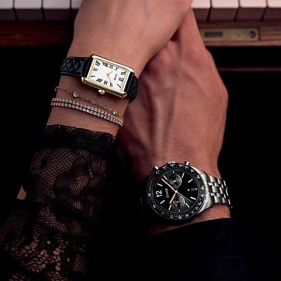 Cluse Aravis Dual Timer Steel Bracelet Black Dial CW25603