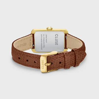 Cluse Belissena Brown Leather Sand Textured Dial CW15008