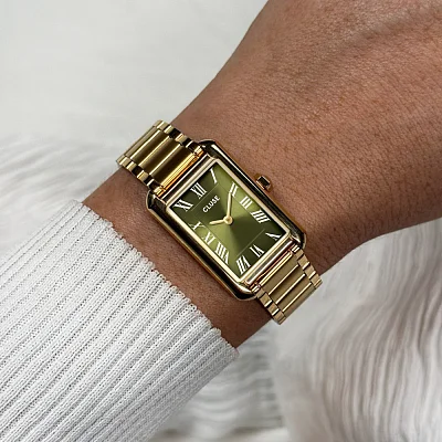 Cluse Belissena Gold Bracelet Olive Dial CW15007