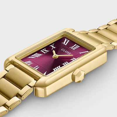 Cluse Belissena Yellow Gold Wine Dial CW15004