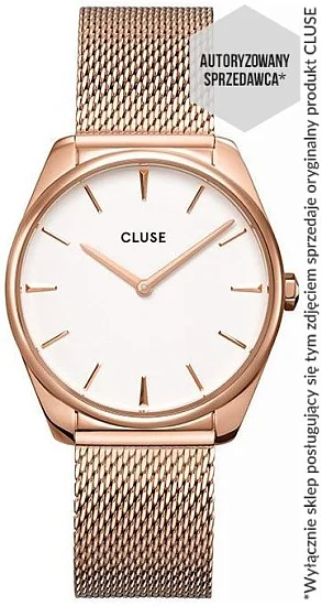 Cluse Feroce Mesh Rose Gold White Dial CW0101212002