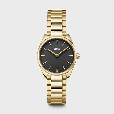 Cluse Feroce Mini Gold Black Dial Bracelet Set CG11701
