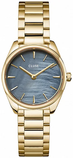 Cluse Feroce Mini Gold Blue Pearl Dial CW11707