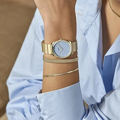 Cluse Feroce Petite Gold Light-Blue Dial CW11203