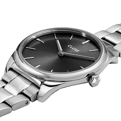 Cluse Feroce Petite Silver Dark Grey Dial CW11202