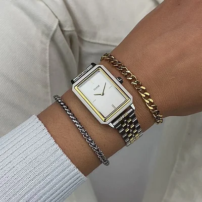 Cluse Fluette Bicolor Gold Silver Dial CW11510