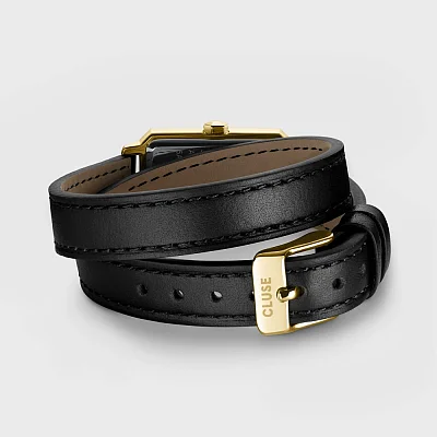 Cluse Fluette Gold Double Black Strap White Dial CW11513