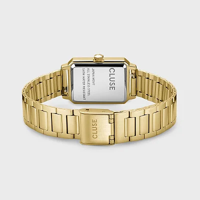 Cluse Fluette Gold Green Dial and Chain Bracelet Set CG11506