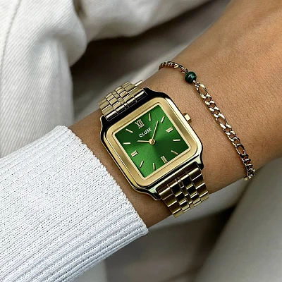 Cluse Gracieuse Gold Bracelet Forest Green Bracelet Gold Set CG11901
