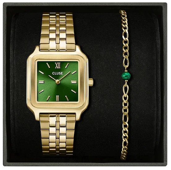 Cluse Gracieuse Gold Bracelet Forest Green Bracelet Gold Set CG11901