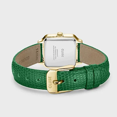 Cluse Gracieuse Petite Gold Green Leather White Dial CW11803