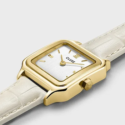 Cluse Gracieuse Petite Gold White Leather White Dial CW11804