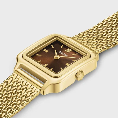 Cluse Gracieuse Petite Brown Dial Yellow Gold Mesh CW15511