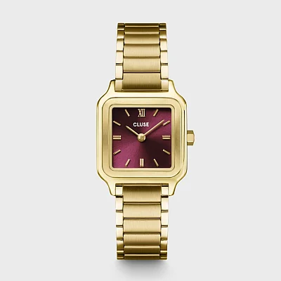 Cluse Gracieuse Petite Burgund Dial and Golden Bracelet Set CG11805
