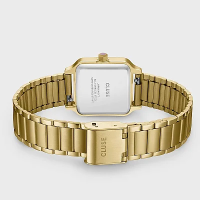 Cluse Gracieuse Petite Double Steel Yellow Gold Pink Dial CW11819