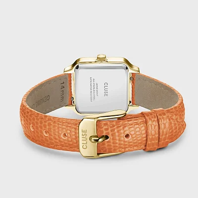 Cluse Gracieuse Petite Gold Apricot Lizard Leather Gold Dial CW11808