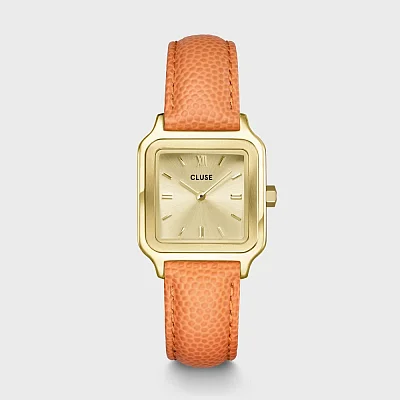 Cluse Gracieuse Petite Gold Apricot Lizard Leather Gold Dial CW11808