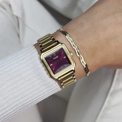 Cluse Gracieuse Petite Gold Bracelet Dark Cherry Dial CW11812