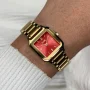 Zdjęcie 2 Cluse Gracieuse Petite Red Dial Yellow Gold PVD CW11827
