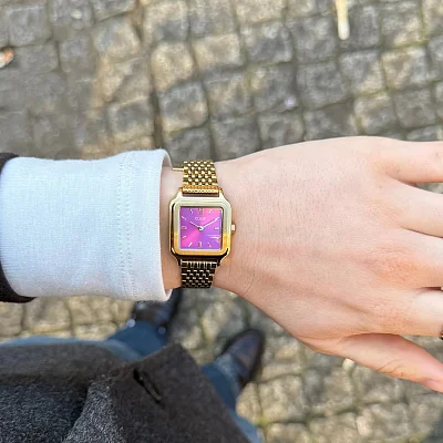 Cluse Gracieuse Petite Pink Dial Yellow Gold PVD CW11829