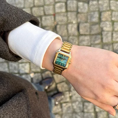 Cluse Gracieuse Petite Malachite Green Dial Yellow Gold PVD CW11828