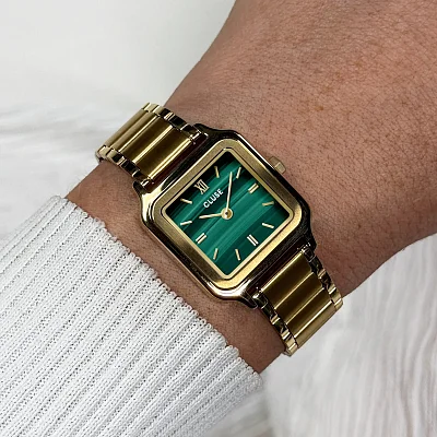 Cluse Gracieuse Petite Malachite Green Dial Yellow Gold PVD CW11828